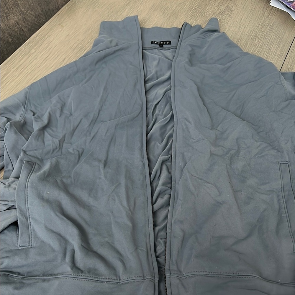 Theory Gray Lightweight Jacket Modern Minimalist Design